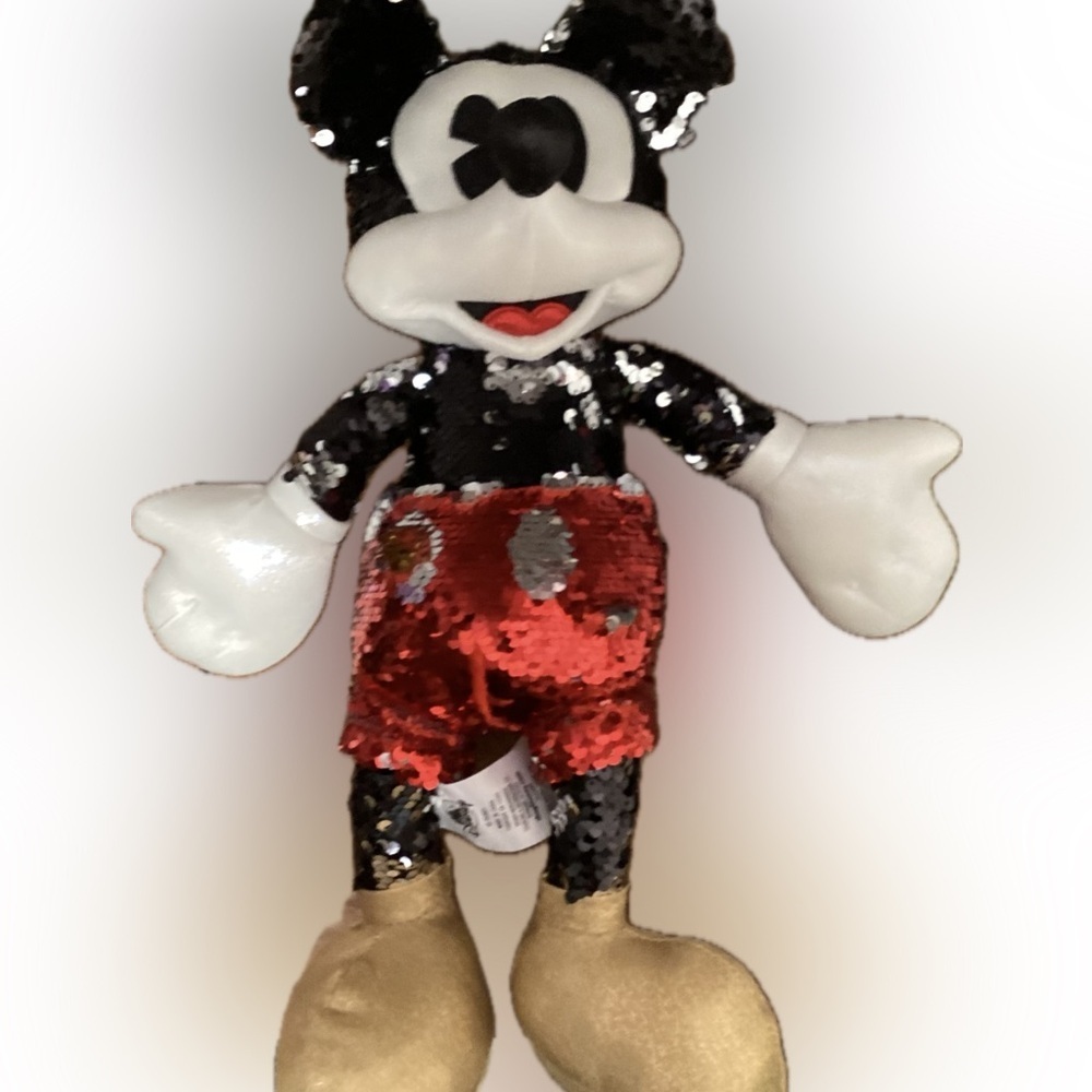 Disney’s Sequined Mickey Mouse Plushie NWT - Picture 2 of 3